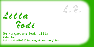 lilla hodi business card